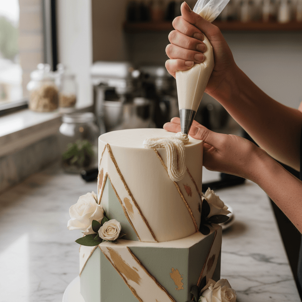 Modern minimalist corporate cake