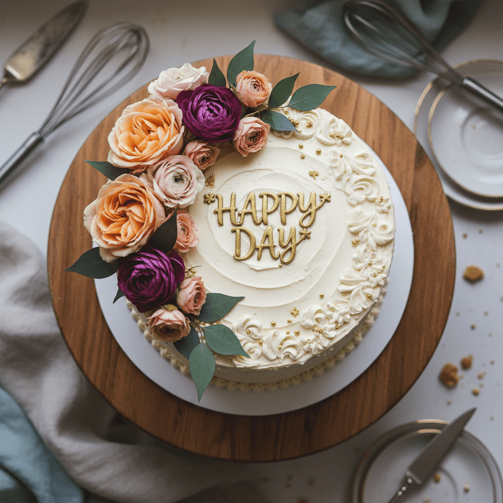 Personalized birthday cake with custom design