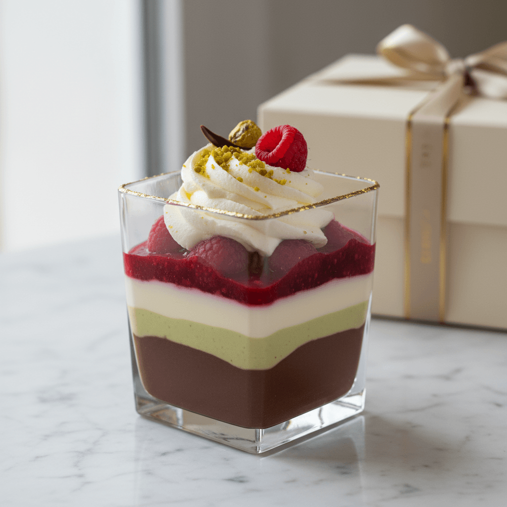 Premium tiramisu dessert in elegant glassware