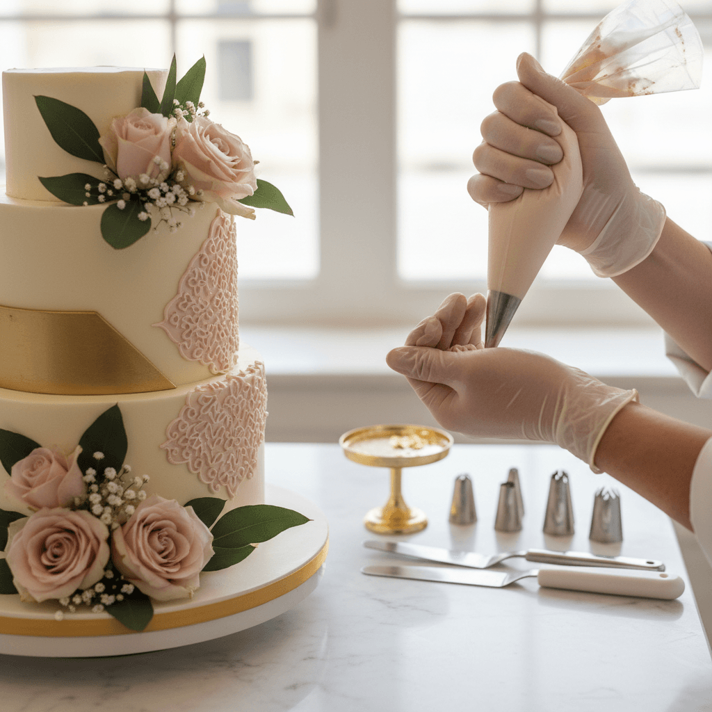 Tiered celebration cake