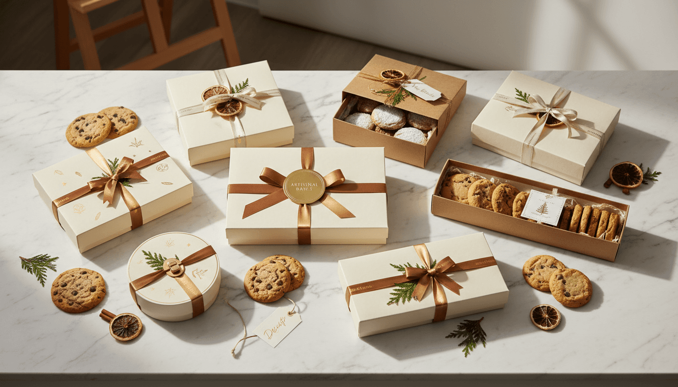 Multi-tiered corporate hamper filled with handcrafted eggless cakes and premium desserts